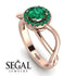 Split Shank Halo Emerald Engagement Ring - Adriana No. 20 image 10