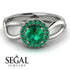 Split Shank Halo Emerald Engagement Ring - Adriana No. 21 image 2