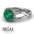 Split Shank Halo Emerald Engagement Ring - Adriana No. 21 image 3