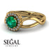 Split Shank Halo Emerald Engagement Ring - Adriana No. 4 image 3
