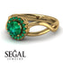 Split Shank Halo Emerald Engagement Ring - Adriana No. 19 image 3