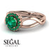 Split Shank Halo Emerald Engagement Ring - Adriana No. 20 image 3