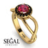 Split Shank Halo Ruby Engagement Ring - Adriana No. 40 image 10