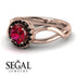 Split Shank Halo Ruby Engagement Ring - Adriana No. 41 image 3