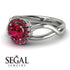 Split Shank Halo Ruby Engagement Ring - Adriana No. 57 image 3