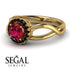 Split Shank Halo Ruby Engagement Ring - Adriana No. 40 image 3