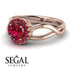 Split Shank Halo Ruby Engagement Ring - Adriana No. 56 image 3