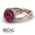 Split Shank Halo Ruby Engagement Ring - Adriana No. 71 image 3