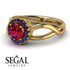 Split Shank Halo Ruby Engagement Ring - Adriana No. 70 image 3