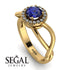 Split Shank Halo Sapphire Engagement Ring - Adriana No. 13 image 10
