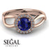 Split Shank Halo Sapphire Engagement Ring - Adriana No. 14 image 2