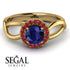 Split Shank Halo Sapphire Engagement Ring - Adriana No. 58 image 2