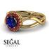 Split Shank Halo Sapphire Engagement Ring - Adriana No. 58 image 3