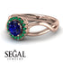 Split Shank Halo Sapphire Engagement Ring - Adriana No. 29 image 3