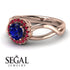 Split Shank Halo Sapphire Engagement Ring - Adriana No. 59 image 3