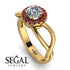 Split Shank Halo Diamond Engagement Ring - Adriana No. 46 image 10