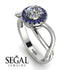 Split Shank Halo Diamond Engagement Ring - Adriana No. 63 image 10
