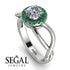 Split Shank Halo Diamond Engagement Ring - Adriana No. 18 image 10