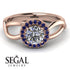 Split Shank Halo Diamond Engagement Ring - Adriana No. 62 image 2