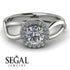 Split Shank Halo Diamond Engagement Ring - Adriana No. 3 image 2