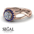Split Shank Halo Diamond Engagement Ring - Adriana No. 62 image 3
