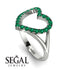 Split Shank Heart Emerald Ring - Delaney No. 6 image 2