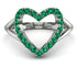 Split Shank Heart Emerald Ring - Delaney No. 6 image 1