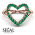 Split Shank Heart Emerald Ring - Delaney No. 5 image 10