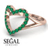 Split Shank Heart Emerald Ring - Delaney No. 5 image 3
