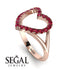 Split Shank Heart Ruby Ring - Delaney No. 11 image 2