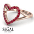 Split Shank Heart Ruby Ring - Delaney No. 11 image 3