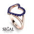 Split Shank Heart Sapphire Ring - Delaney No. 14 image 2