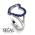 Split Shank Heart Sapphire Ring - Delaney No. 15 image 2
