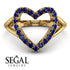 Split Shank Heart Sapphire Ring - Delaney No. 13 image 10