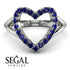 Split Shank Heart Sapphire Ring - Delaney No. 15 image 10