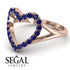 Split Shank Heart Sapphire Ring - Delaney No. 14 image 3