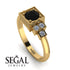 Square Black Diamond Engagement Ring - Samara No. 7 image 10