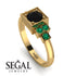 Square Black Diamond Engagement Ring - Samara No. 22 image 10