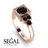 Square Black Diamond Engagement Ring - Samara No. 38 image 10