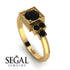 Square Black Diamond Engagement Ring - Samara No. 37 image 10