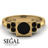 Square Black Diamond Engagement Ring - Samara No. 37 image 2