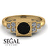 Square Black Diamond Engagement Ring - Samara No. 7 image 2