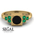 Square Black Diamond Engagement Ring - Samara No. 22 image 2