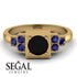 Square Black Diamond Engagement Ring - Samara No. 67 image 2