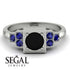 Square Black Diamond Engagement Ring - Samara No. 69 image 2