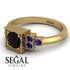 Square Black Diamond Engagement Ring - Samara No. 67 image 3