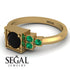 Square Black Diamond Engagement Ring - Samara No. 22 image 3