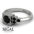 Square Black Diamond Engagement Ring - Samara No. 39 image 3