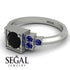 Square Black Diamond Engagement Ring - Samara No. 69 image 3