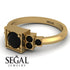 Square Black Diamond Engagement Ring - Samara No. 37 image 3